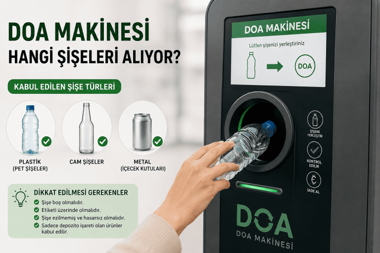 DOA Makinesi Hangi Şişeleri Alıyor